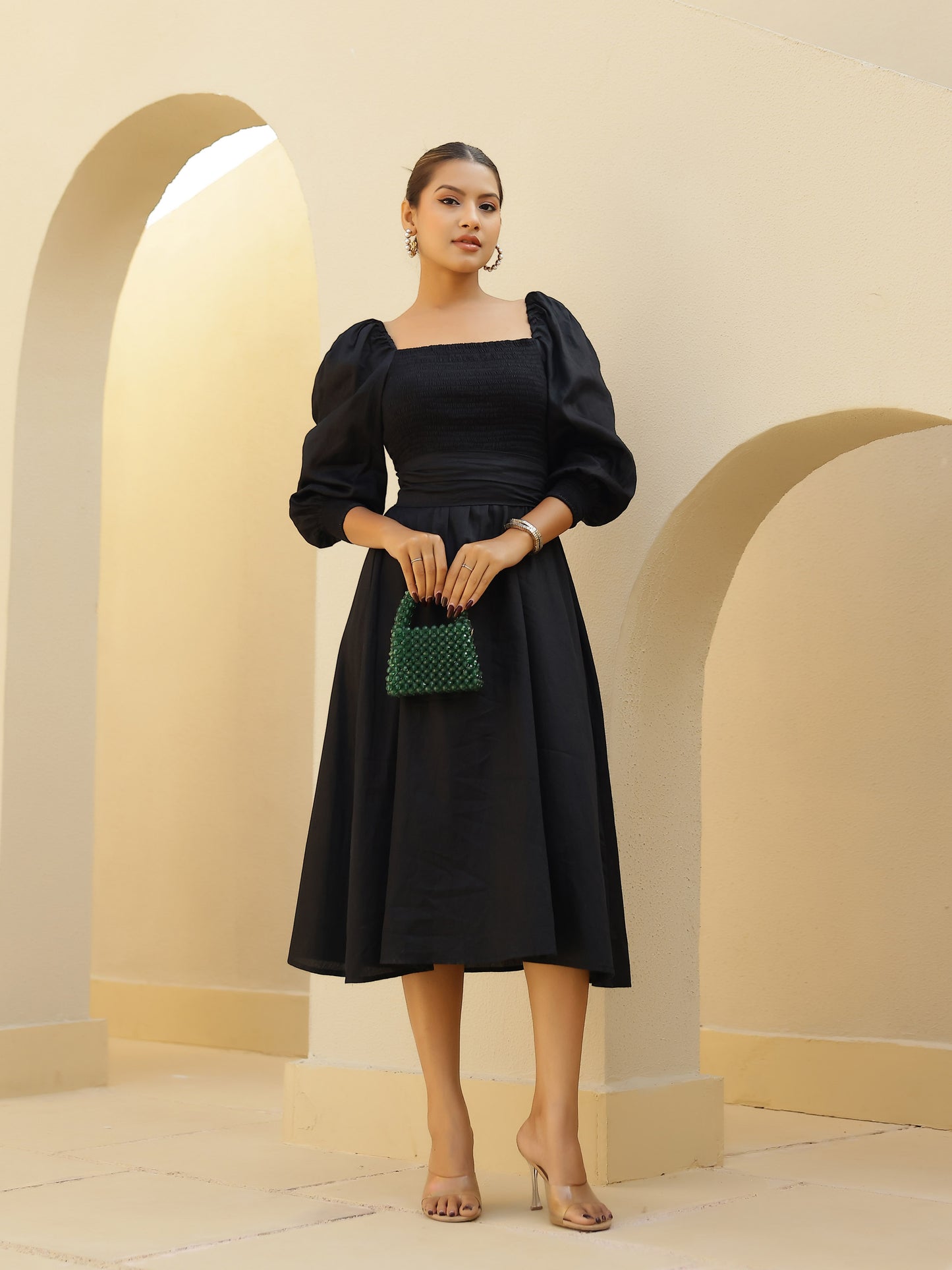 Black Two Way Wrap Dress