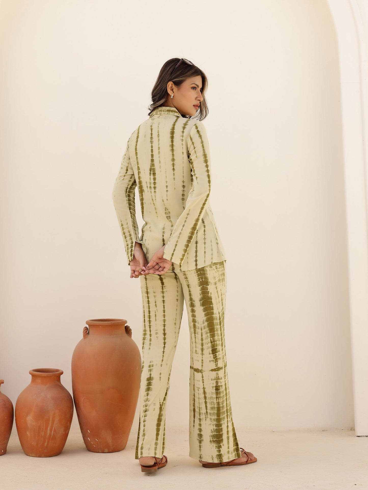 Green Shibori Tie Dye Co-ord Set