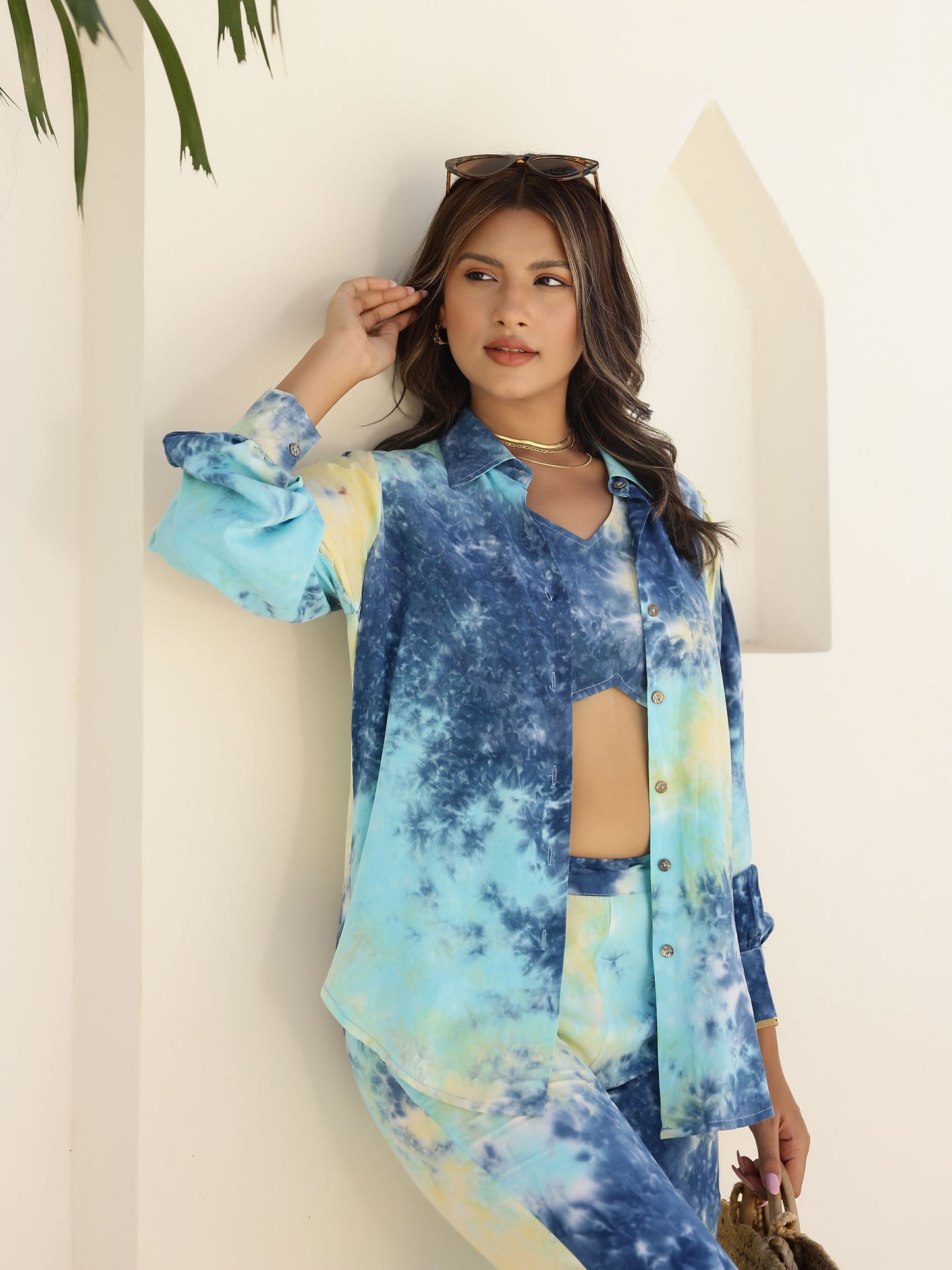 Blue Tie Dye 3 Piece Co-ord Set