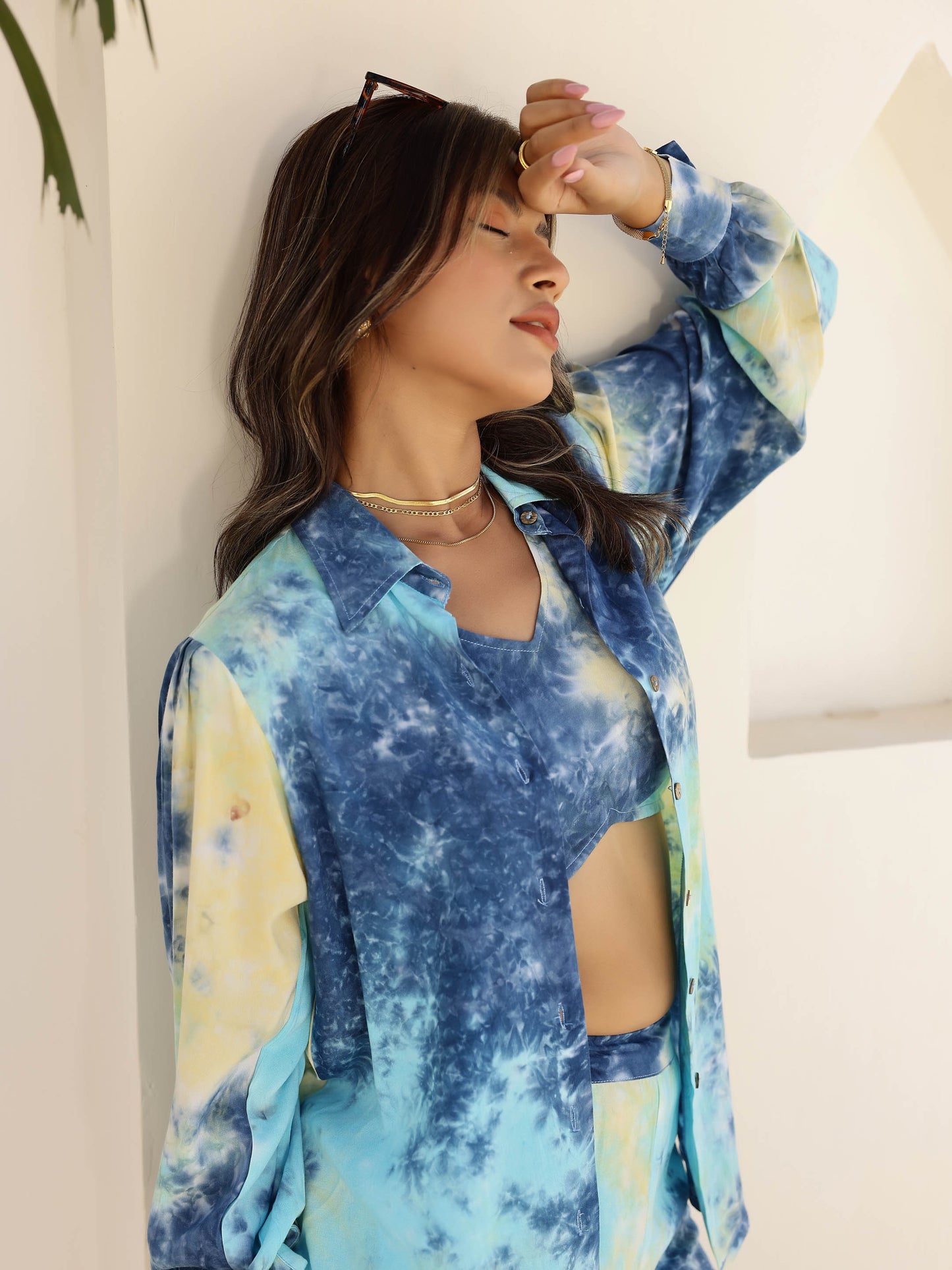 Blue Tie Dye 3 Piece Co-ord Set