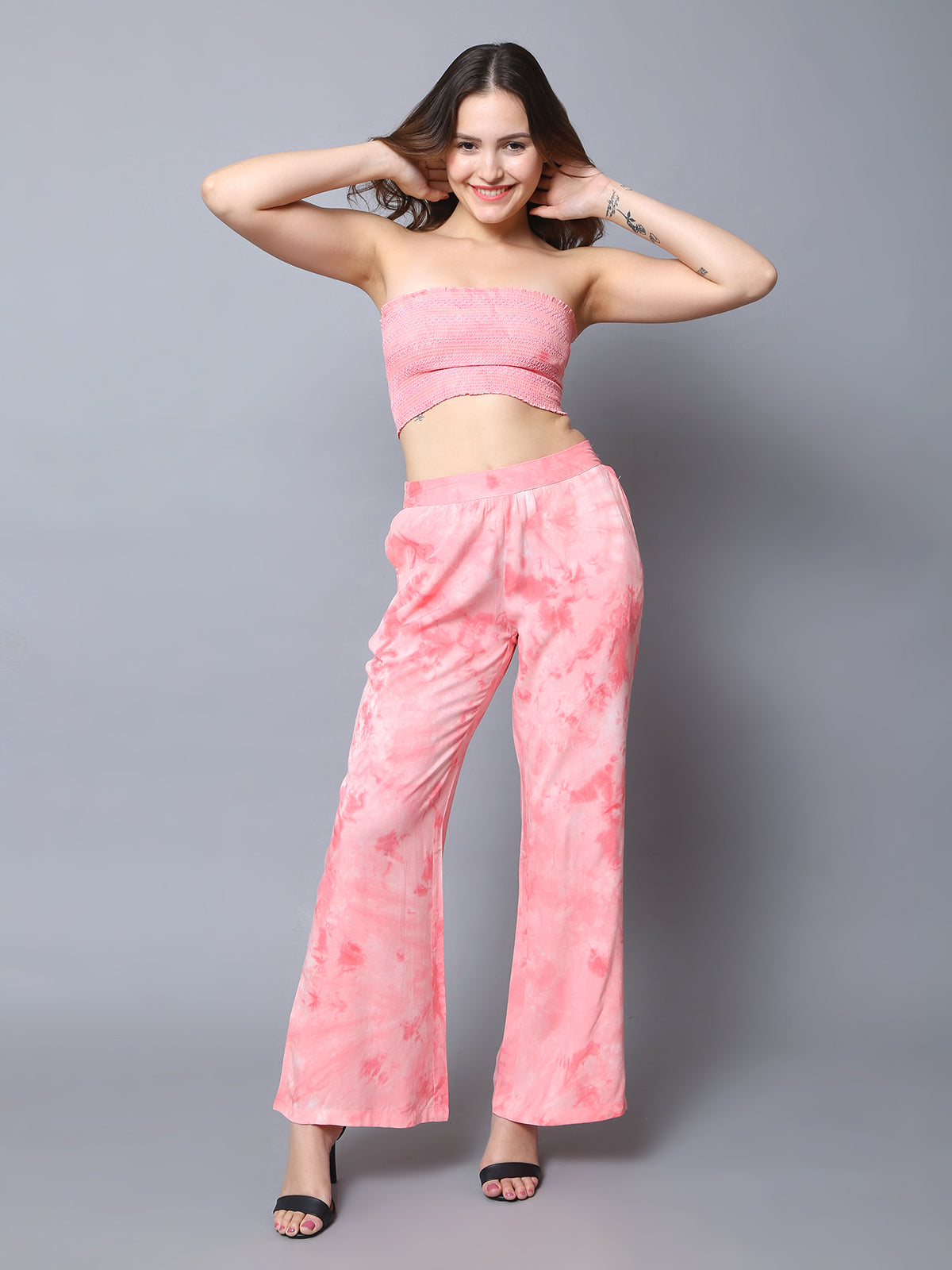 Pink Tie dye 3 Piece Co-ord Set