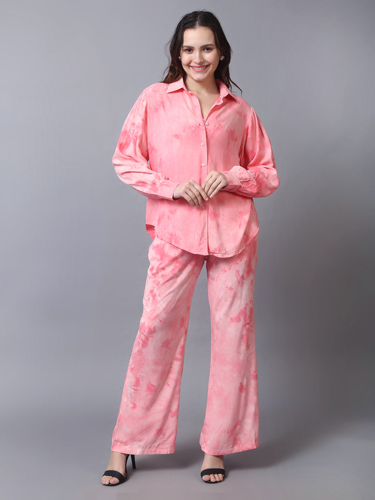 Pink Tie dye 3 Piece Co-ord Set