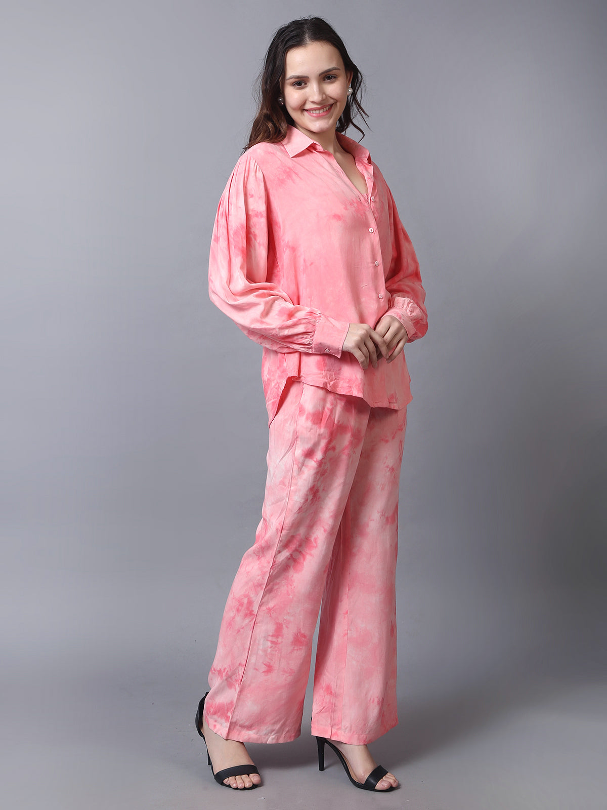 Pink Tie dye 3 Piece Co-ord Set